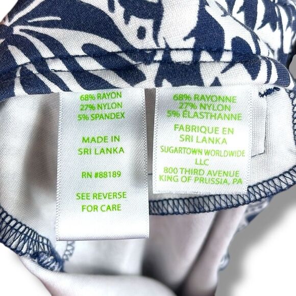 Lilly Pulitzer Kelly Knit‎ Skinny Ankle Pants High Tide Navy White Womens Size 4 - Picture 6 of 9